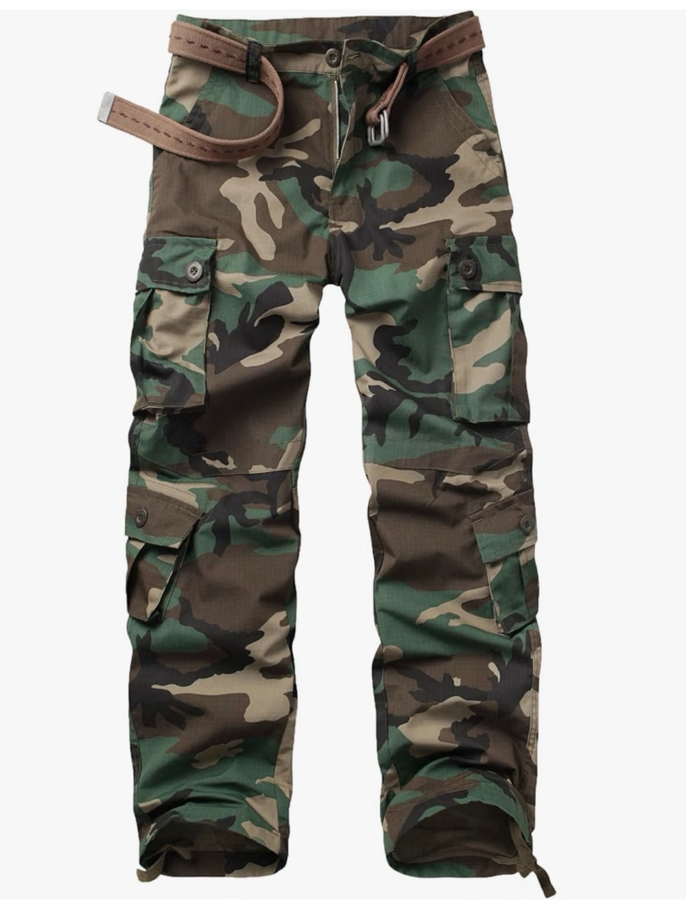 Men's Camo Utility Cargo Pants - Green Camo -Never Worn